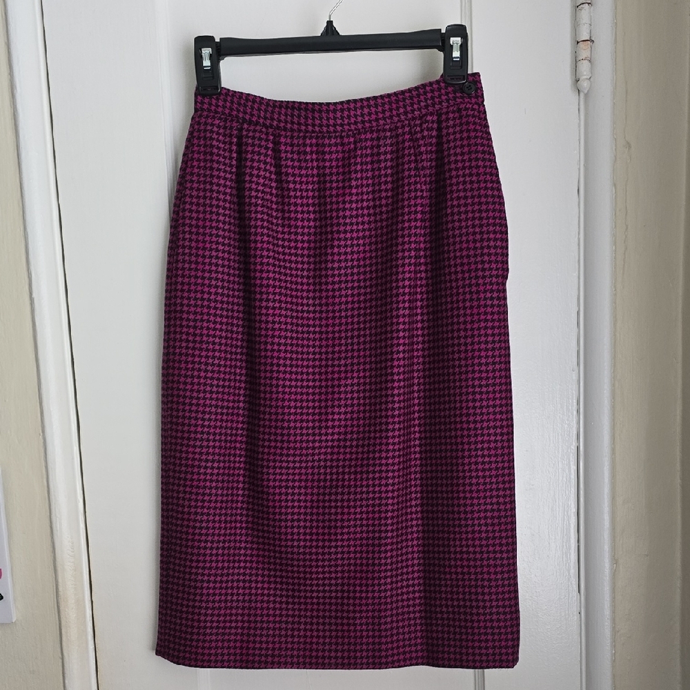 Valentino Houndstooth Skirt